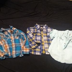 3, 2T button up shirts